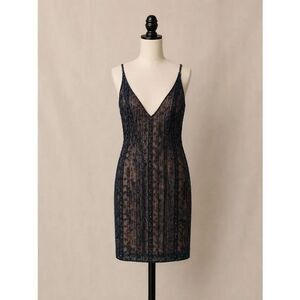 Vintage Harrison Morgan Floral Silk Beaded Mini Cocktail Dress Size 4